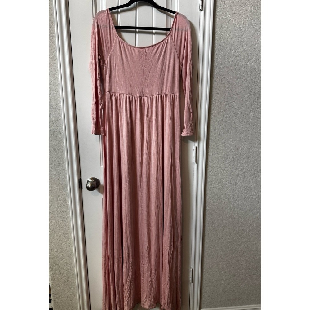 Pink blush baby pink maxi dress maternity Dress size xl